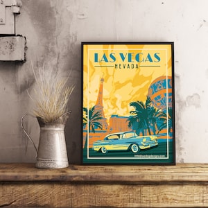 Las Vegas Nevada - Vintage Reiseplakat