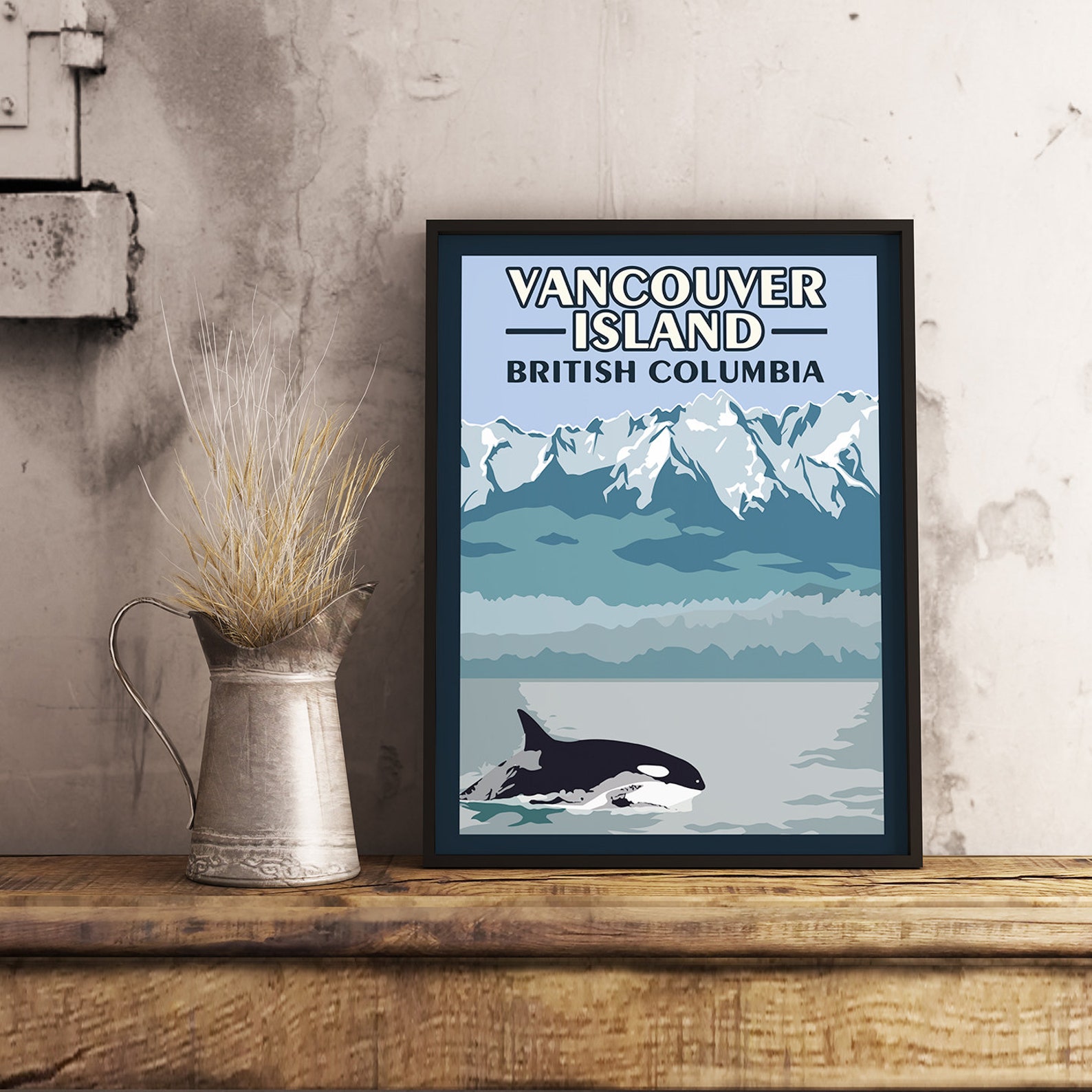 Vancouver Island BC Vintage Travel Poster Etsy
