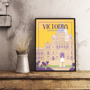 Victoria BC - Vintage Travel Poster