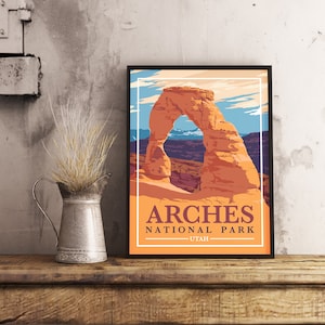 Arches National Park Utah - Vintage Travel Poster