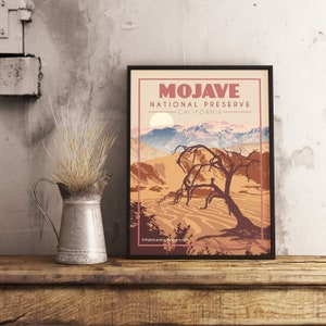 Mojave National Preserve Kalifornien - Vintage Reiseplakat