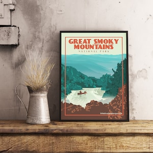 Parco Nazionale delle Grandi Montagne Fumose - Poster di viaggio vintage