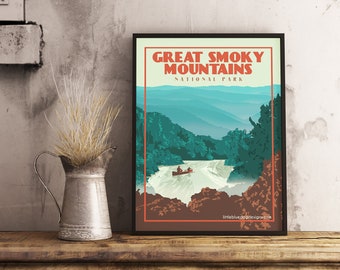 Great Smoky Mountains National Park - Vintage Travel Poster