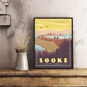 Sooke BC - Poster de voyage vintage