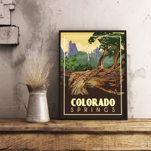 Colorado Springs - Vintage Reiseplakat