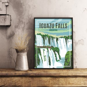 Poster Cataratas de Iguaçu Argentina - Viagens Vintage