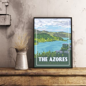 The Azores Portugal - Vintage Travel Poster