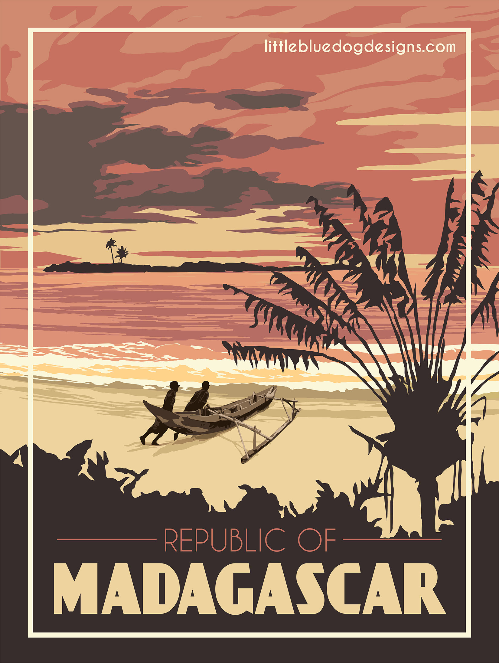 MADAGASCAR CARTE Rgdl-POSTER HQ 50x70cm d