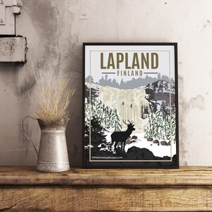 Lappland Finnland - Vintages Reiseplakat