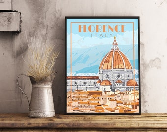 Florence Italy - Vintage Travel Poster