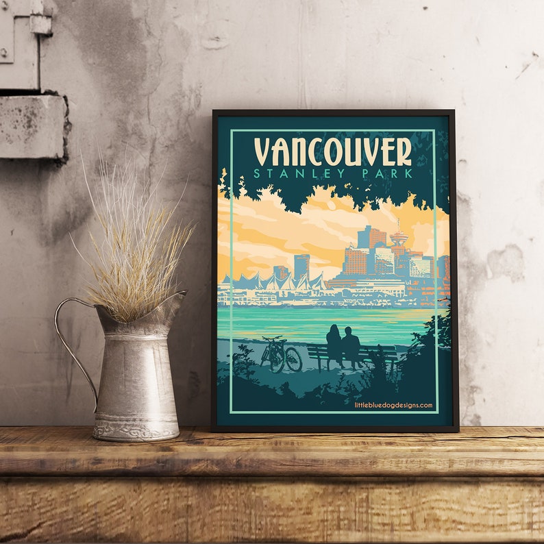 Vancouver Stanley Park Vintage Travel Poster image 1