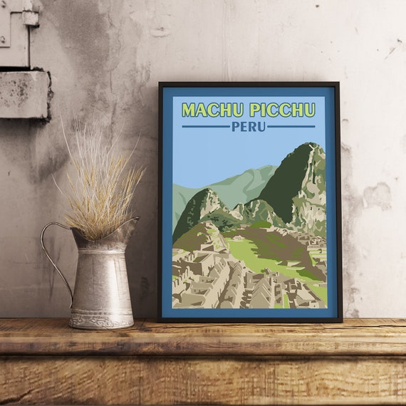 Art Deco Travel Posters Lovely Vintage Retro Holiday Tourism Machu Picchu Puru