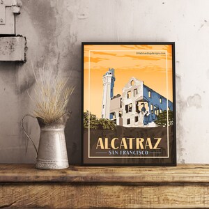 Poster Alcatraz San Francisco CA - viagens vintage