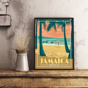 Jamaika Montego Bay - Vintage Reiseplakat
