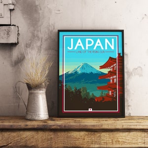 Japon - Poster de voyage vintage