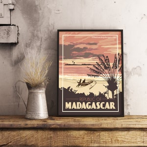 Madagaskar - Vintages Reiseplakat