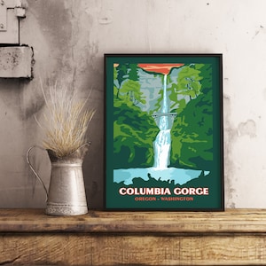 Columbia Gorge OR/WA - Vintage Travel Poster