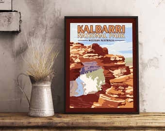 Kalbarri Western Australia - Vintage Travel Poster