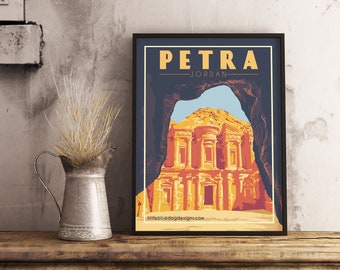 Petra Jordan - Vintage Travel Poster