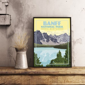 Banff Nationalpark Alberta - Vintage Reiseplakat
