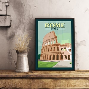 Rome Italy - Vintage Travel Poster