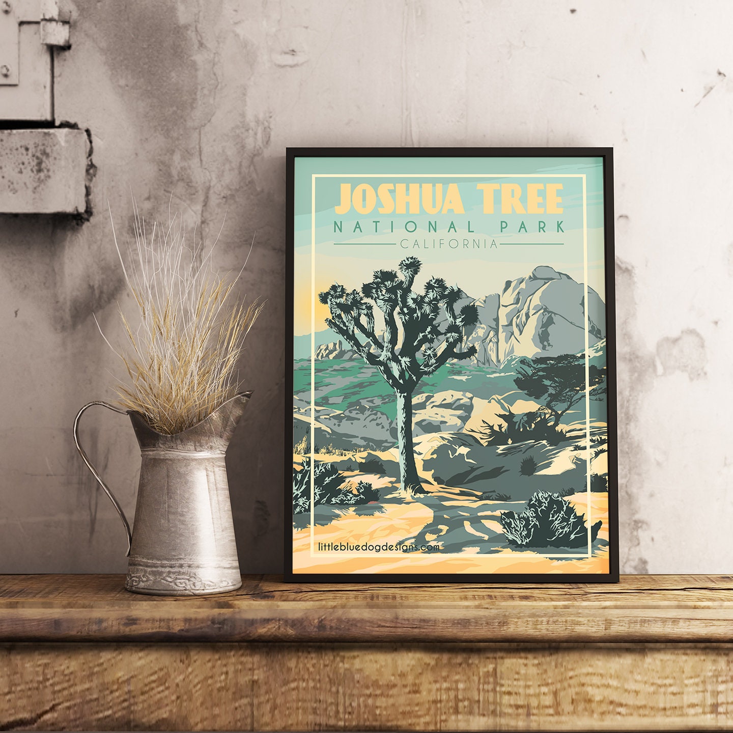 Joshua Tree National Park California- Vintage Travel Poster - Etsy