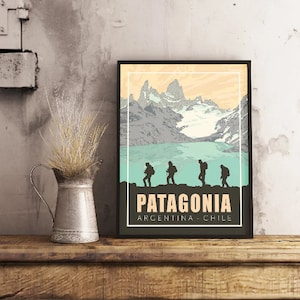 Patagonien Argentinien/Chile - Vintage Reiseposter