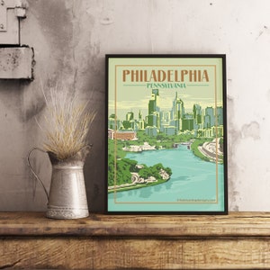 Filadelfia Pennsylvania - Poster di viaggio vintage