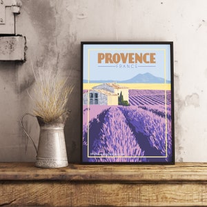 Provenza Francia - Poster di viaggio vintage