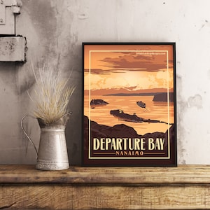 Nanaimo, Colombie-Britannique - Poster de voyage vintage