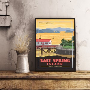 Salt Spring Island BC - Vintage Travel Poster