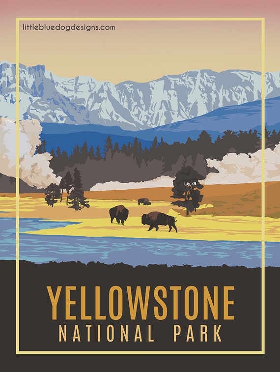 Wyoming Travel Poster Framed Travel Print Vintage Travel Poster