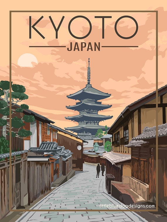 YO-YO Vintage Poster フレーム付き Fukuoka Japan Vintage Poster Tourism 2
