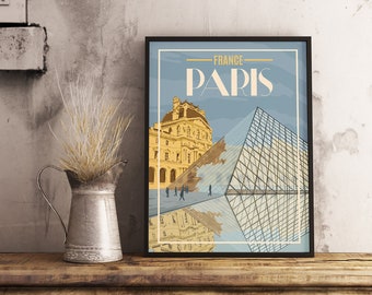 Paris France - Vintage Travel Poster