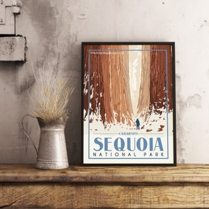 Sequoia National Park California - Vintage Travel Poster