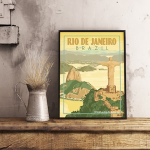 Rio de Janeiro Brasil - Poster Viagens Vintage