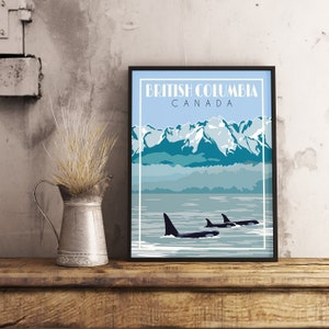 British Columbia Canada - Vintage Travel Poster