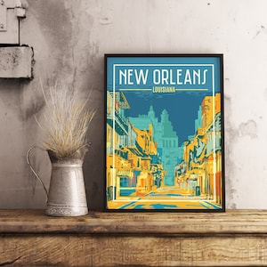 New Orleans Louisiana - Vintage Travel Poster