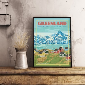 Grönland Kalaallit Nunaat - Vintages Reiseplakat