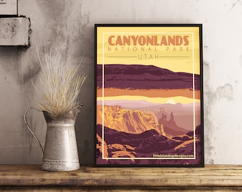 Canyonlands National Park Utah - Vintage Travel Poster