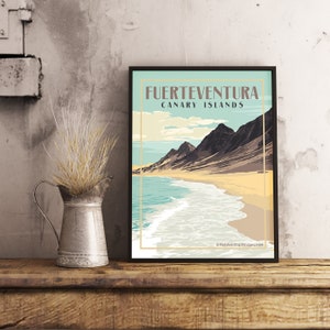Fuerteventura Canaries - Poster de voyage vintage