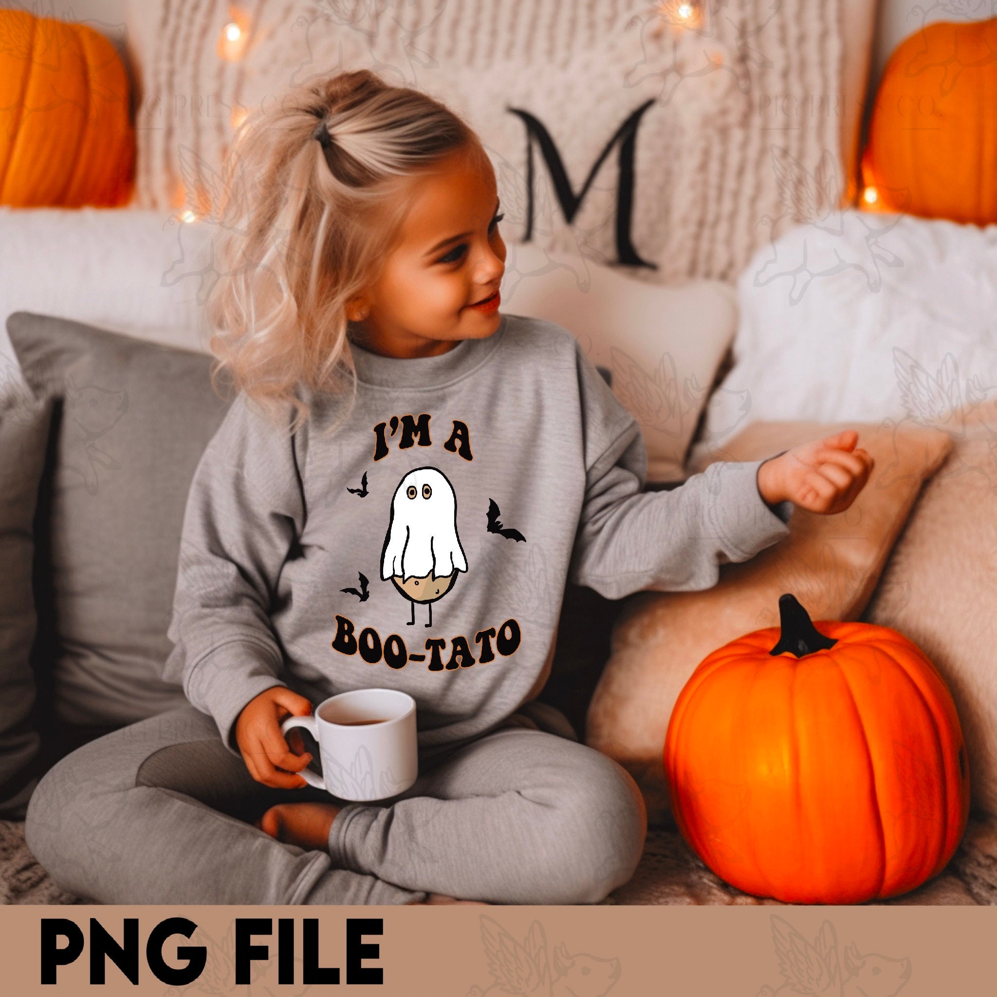 Im a Boo-tato Png Halloween Png Cute Potato Shirt Cute Ghost Design BOO ...