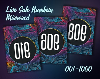 Mirrored Facebook Live Sale Numbers - Live Sale Number Cards - Live Sale Numbers - Facebook Live - Reverse Numbers - Instant Download