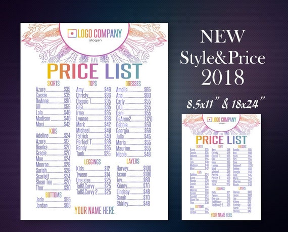 Lularoe Price Chart 2018