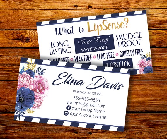 Lipsense Business Card What Is Lipsense Senegence Business Etsy