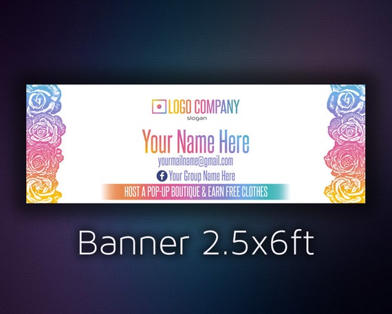 Banner Pop Up Banner 2 5x6ft Home Office Approved Fonts Etsy