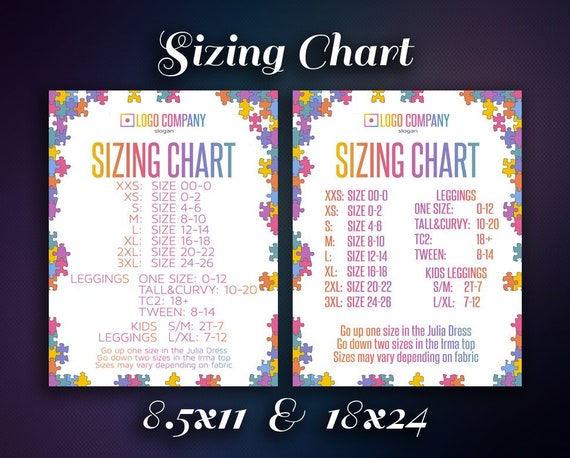 Poster Size Chart