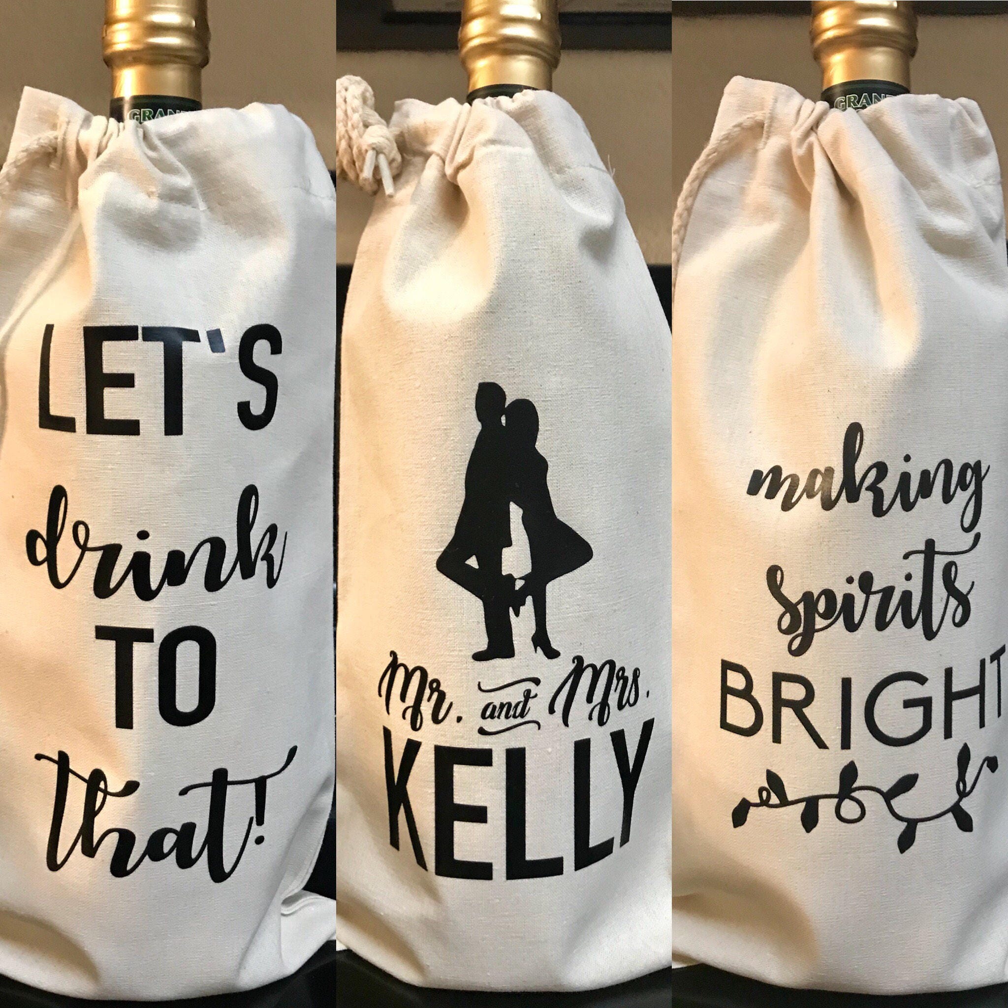 Custom Wine Bags Etsy
