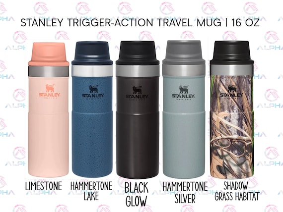 Stanley Classic 16 oz Hammertone Silver Travel Mug 