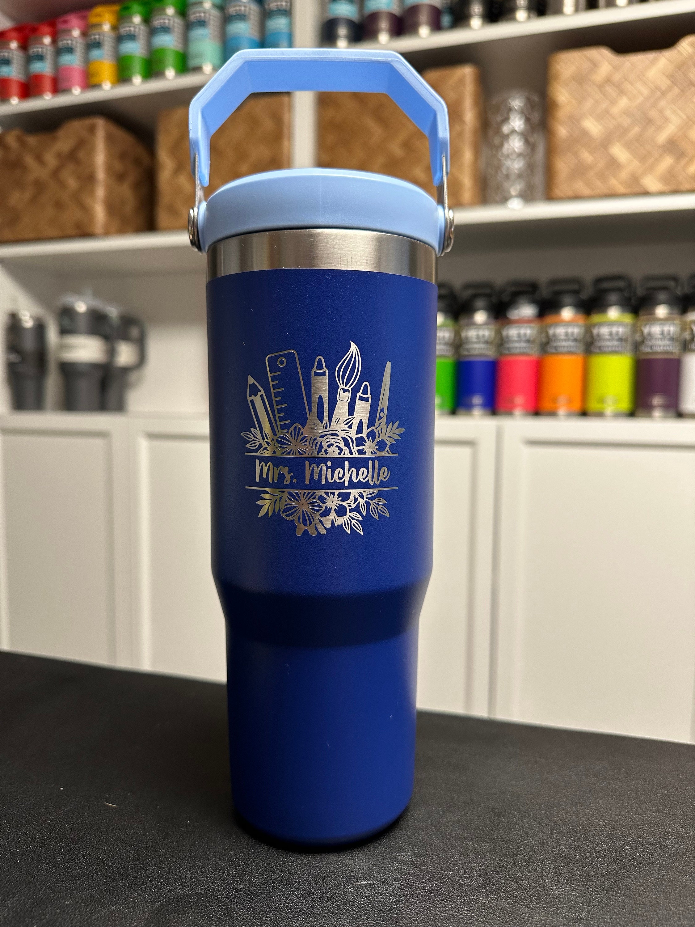 Stanley Iceflow Flip Straw Bottle Personalized Engraved Flip Ice Flow  Tumbler 30 Oz 20 Oz Stanley Brand Travel Cup Engraved NOT Stickers -   in 2023